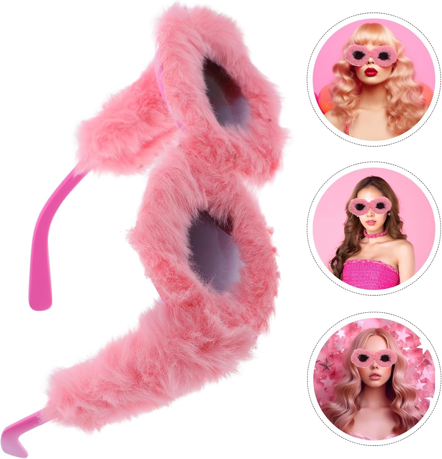 Funny Sunglasses Eyewear Costume Sunglasses for Photo Plush Glasses Crazy Sunglasses Party Glasses Party Plush Sunglasses Novelty Sunglasses Costume Glasses Lovely Sunglasses image number 3