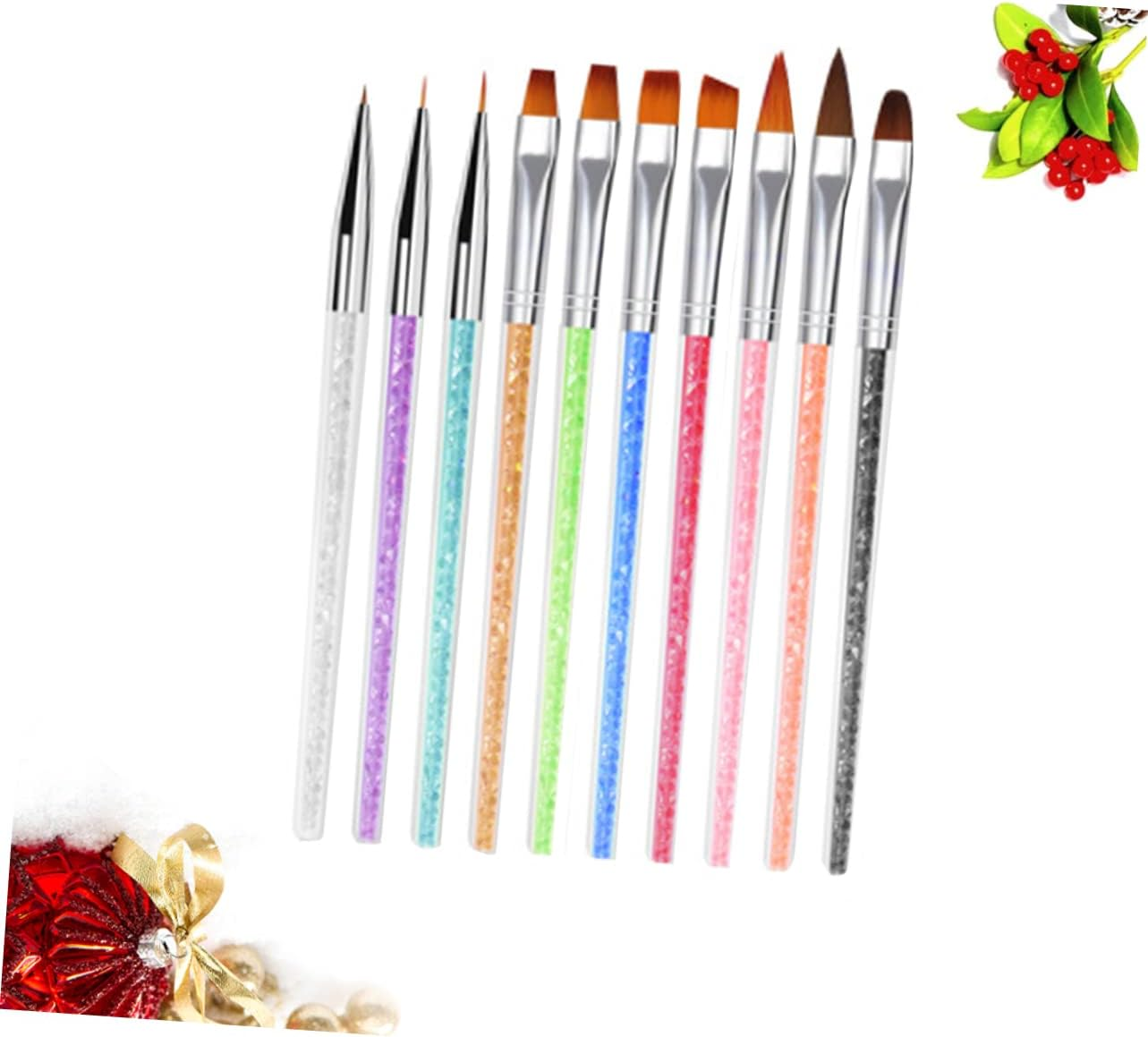 Minkissy 10Pcs Nail Art Pens Precision Nail Line Drawing and Painting Brush for Home and Salon Use Fine Detail Manicure Accessories image number 1