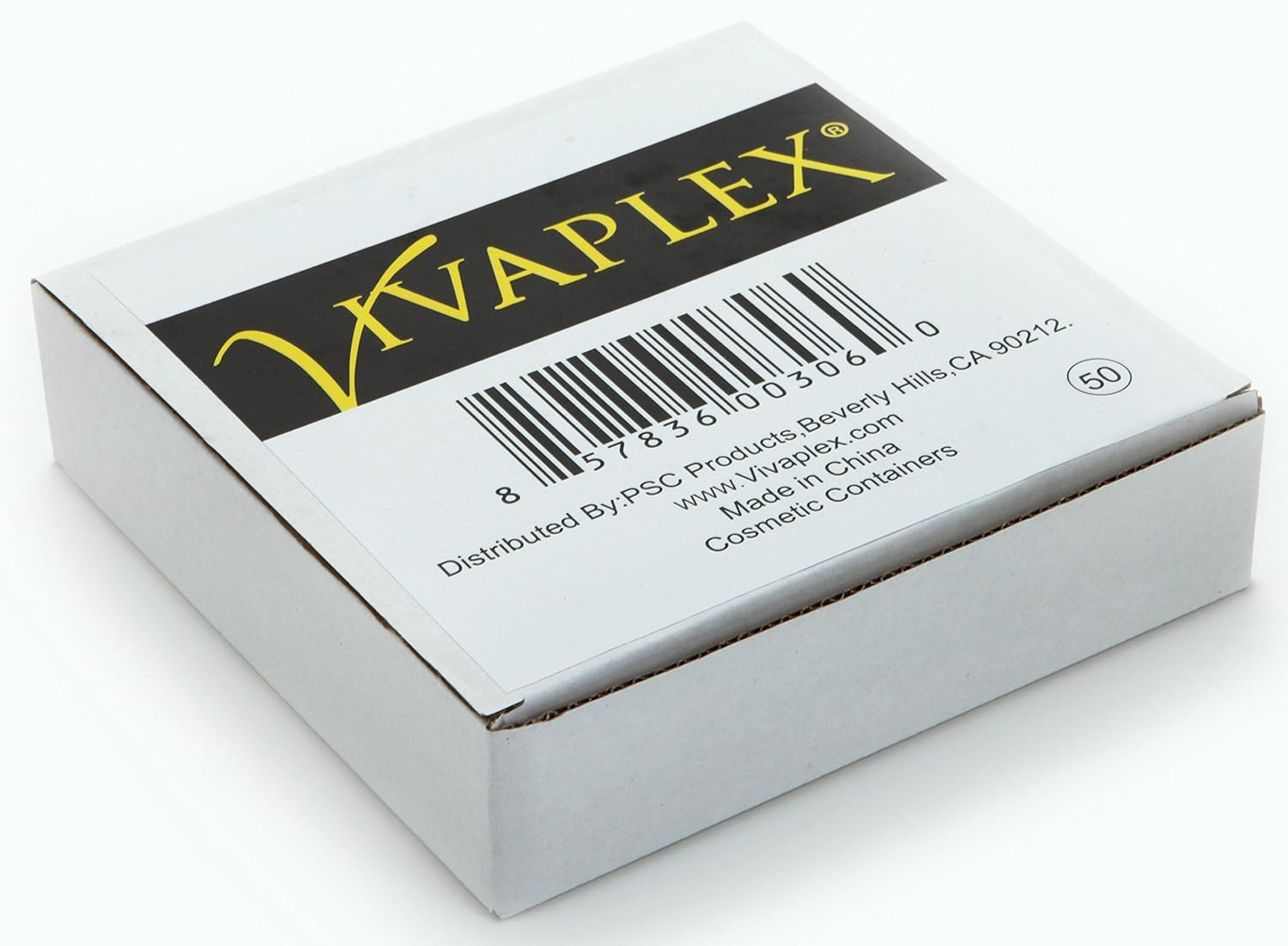 Vivaplex, 50, Clear, Empty, 5 Gram Plastic Pot Jars, Cosmetic Containers. image number 1