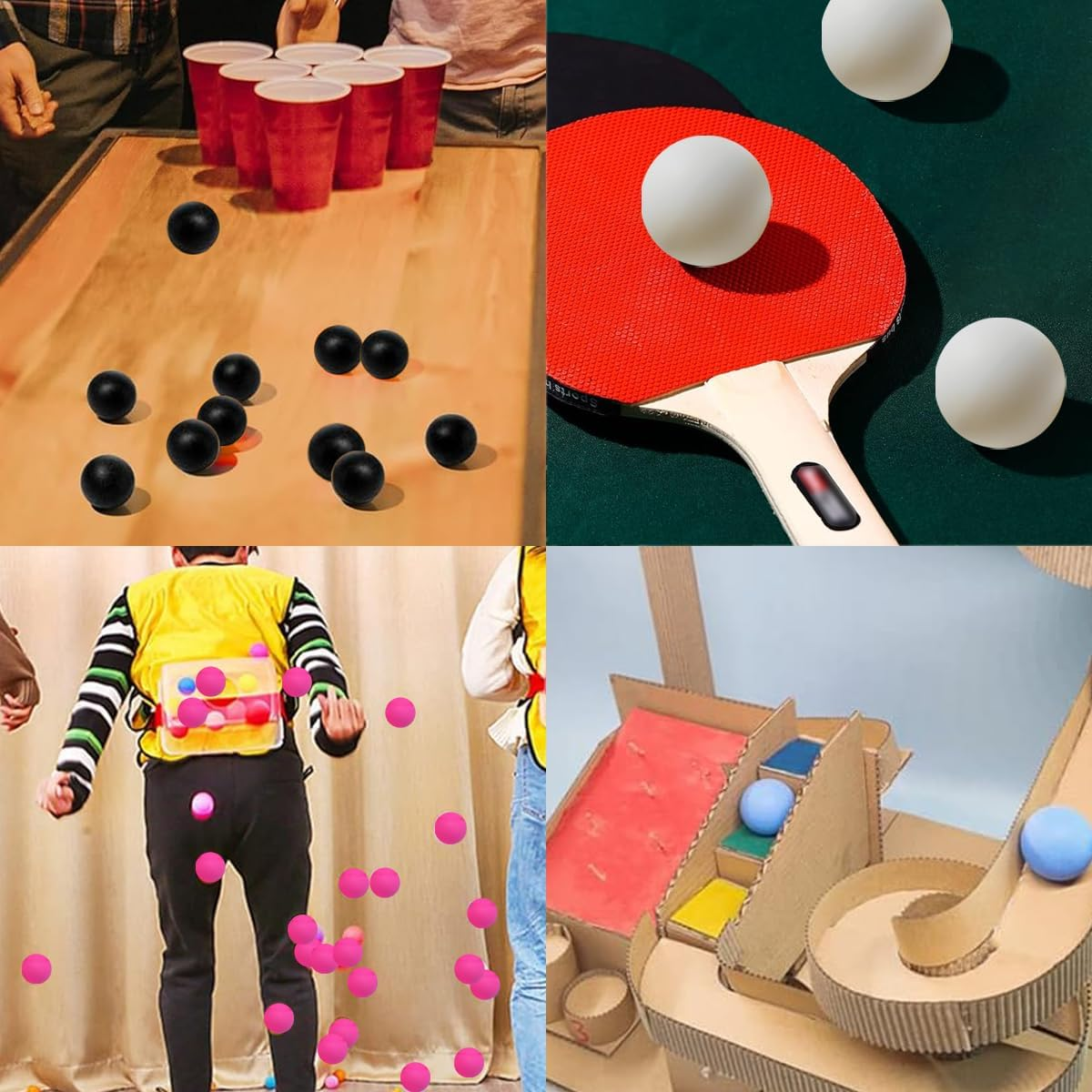 JANEMO 20 Pcs Pings Pong Balls,2G High Elasticity Assorted Color Table Tennis Balls,Used for Valentines Day Decorations, Entertainment Venues,Pet Toys,Handicrafts,Fun Games - Big Red image number 5