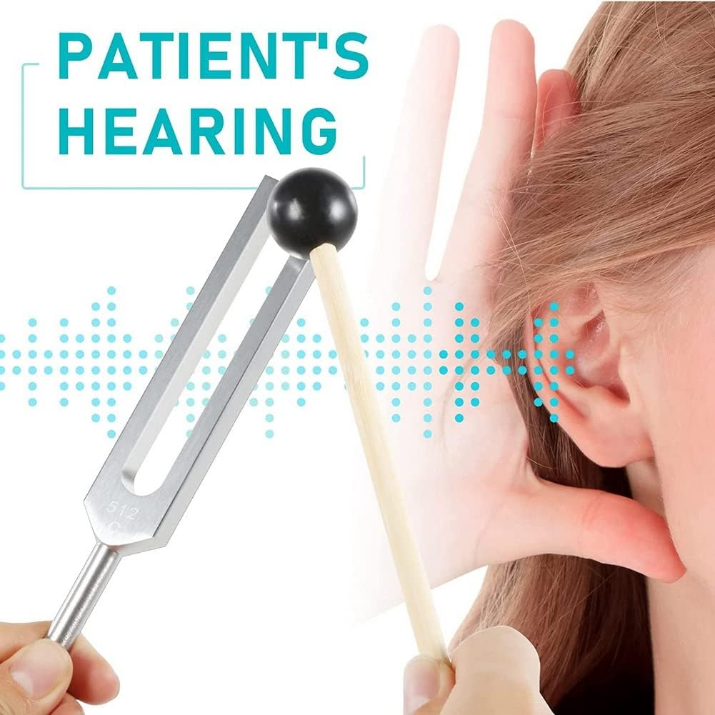 Zicojia (128Hz, 256Hz, 512Hz) Tuning Fork Set, Tuning Forks with Reflex Hammer for Chakra/Healing/Sound Therapy/Repair image number 2