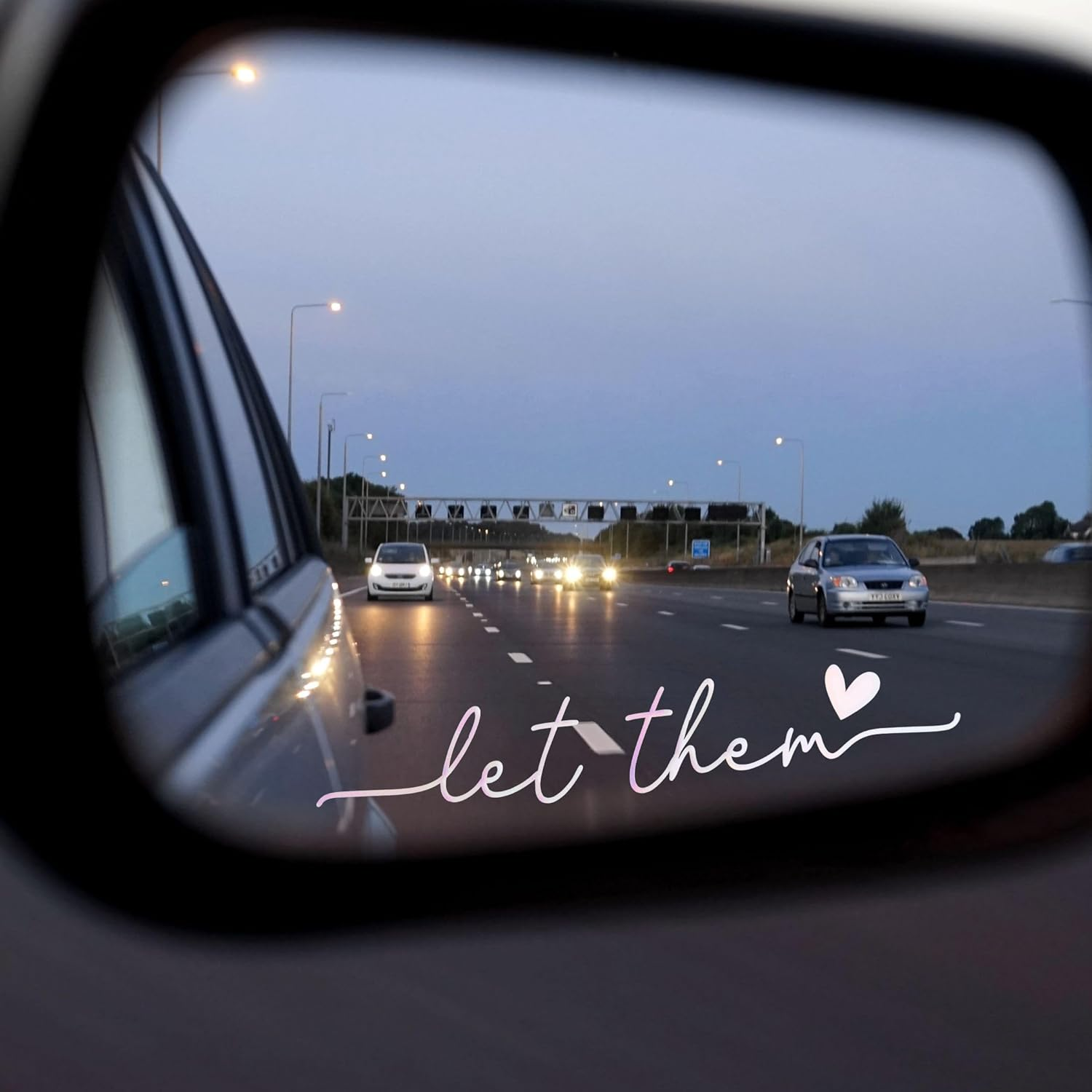 4X Let Them Rearview Mirror Sticker, Inspirational Mirror Decals, Christian Car Decals for Women, Cute Car Accessories, Rear View Mirror Stickers for Window Mirror image number 6