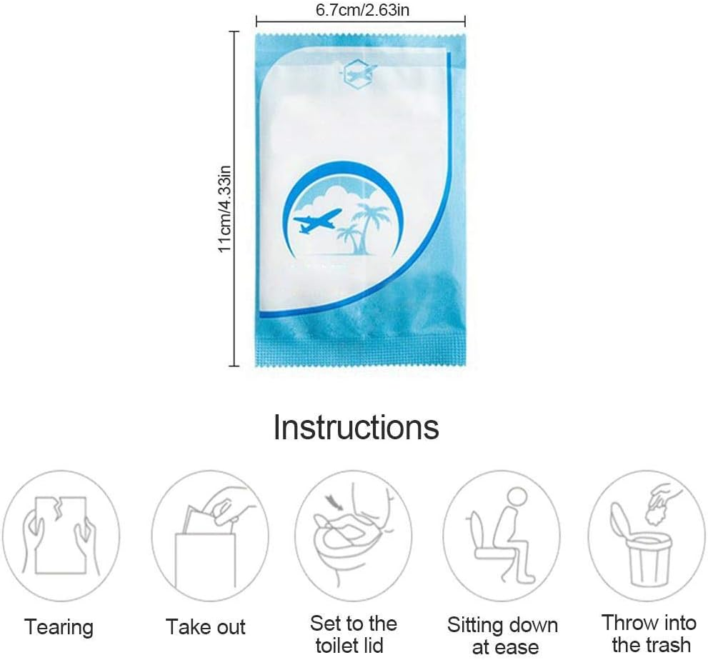 Smartopus 50 Pack Toilet Seat Covers,Disposable Waterproof, Ideal for Kids Potty Training and Adults,Individually Wrapped for Travel Home, Extra-Large image number 5