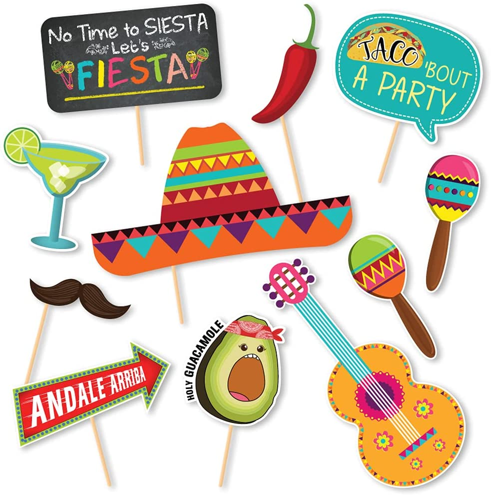 Fiesta Theme Photography Backdrop & Studio Props Kit, Cinco De Mayo Party Decorations, Mexican Photo Booth Background for Pictures, Summer Pool Mexicana Birthday Party Supplies image number 2