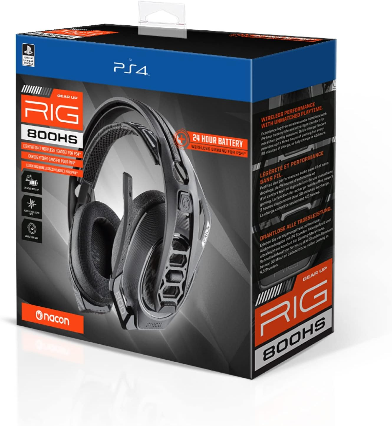 Nacon RIG RIG800HSV2 Gaming Headphones, Cross-Platform Compatibility, Black image number 2