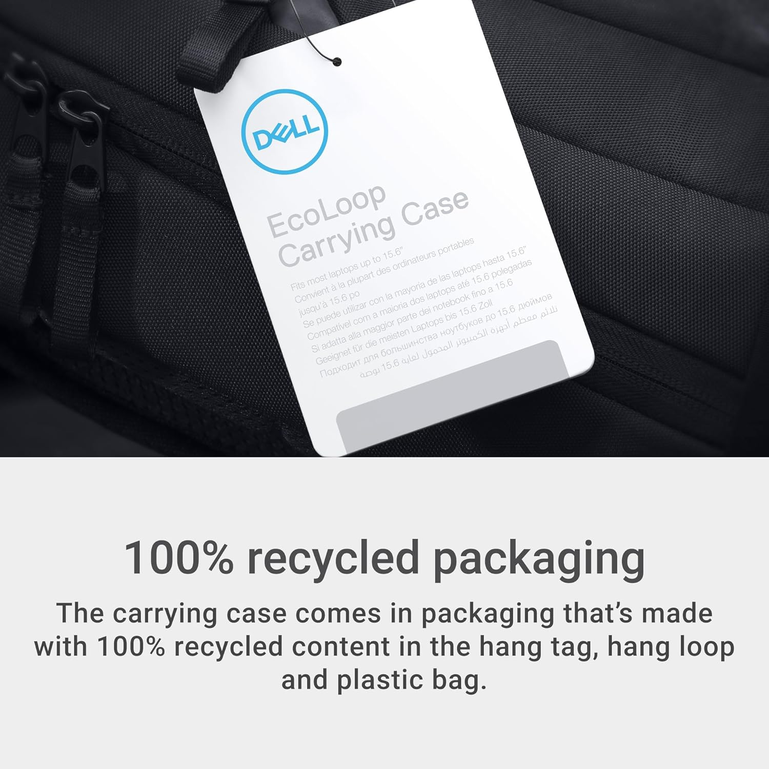 Dell 14-16 Ecoloop Essential Backpack 14-16 - CP3724 - Lightweight, Two Mesh Side Pockets, Built-In Accessories Organizer, Dedicated Padded Laptop Sleeve - Black image number 6