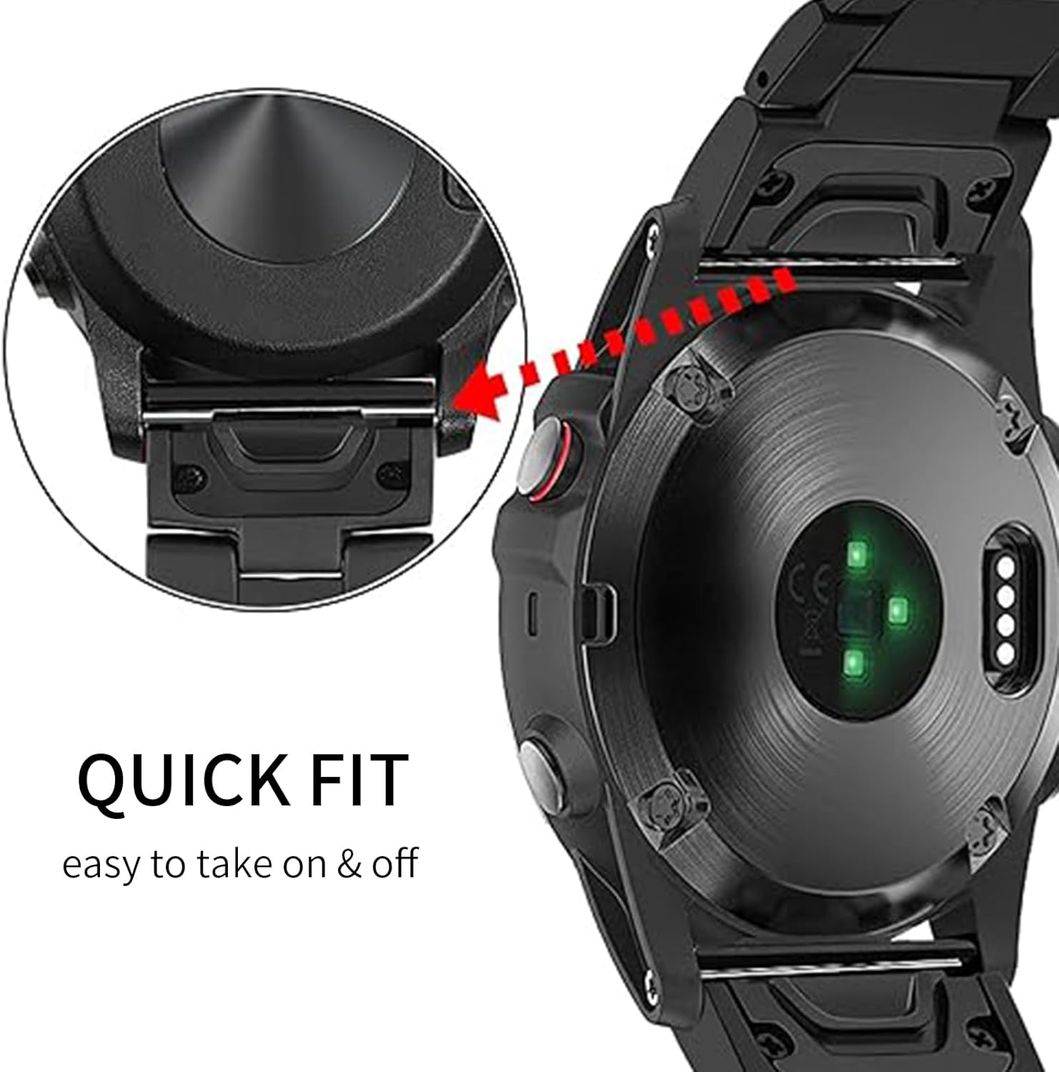 Synsing Titanium 22Mm Band Compatible for Fenix 8 47Mm/E 47Mm/7/6 Pro/5 Plus/Epix 2/Forerunner 965 955, 26Mm Metal Quick Release Watchband for Fenix 8 51Mm/Enduro 3 51Mm/7X Pro Sapphire Solor/6X Pro image number 6