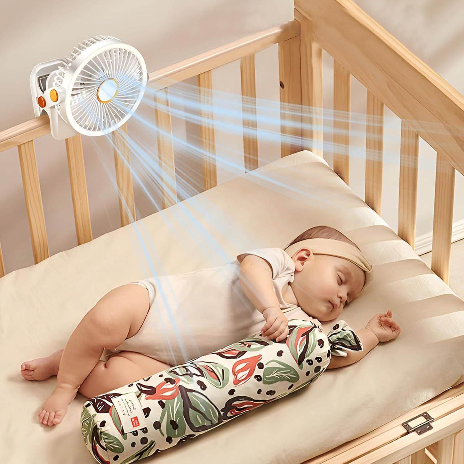 6 Inch USB Desk Fan with Sturdy Clip, 720&deg; Wide-Angle Rotating, 3 Speeds, 1200Mah Strong Wind Desktop Fan Suitable for Home, Office, Bedroom, Outdoor image number 5