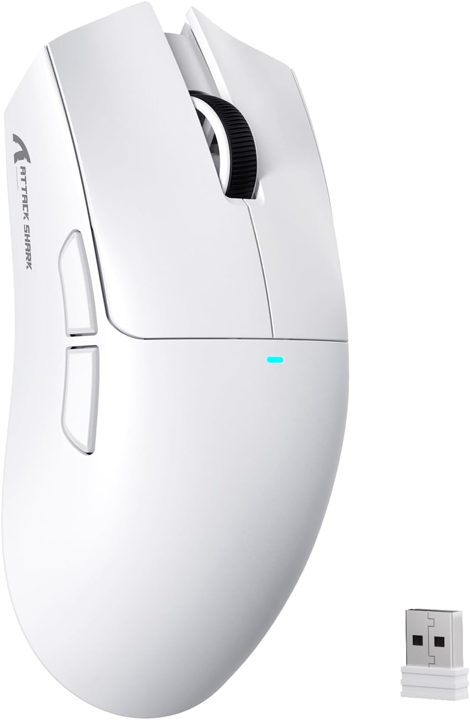MAMBASNAKE Attack Shark X11SE Lightweight Wireless Gaming Mouse, Tri-Mode 2.4G/USB-C Wired/Bt, 22K DPI, PAW3311 Optical Sensor, 59G, 5 Programmable Buttons, 300Mah Battery for Pc/Mac(White) image number 5
