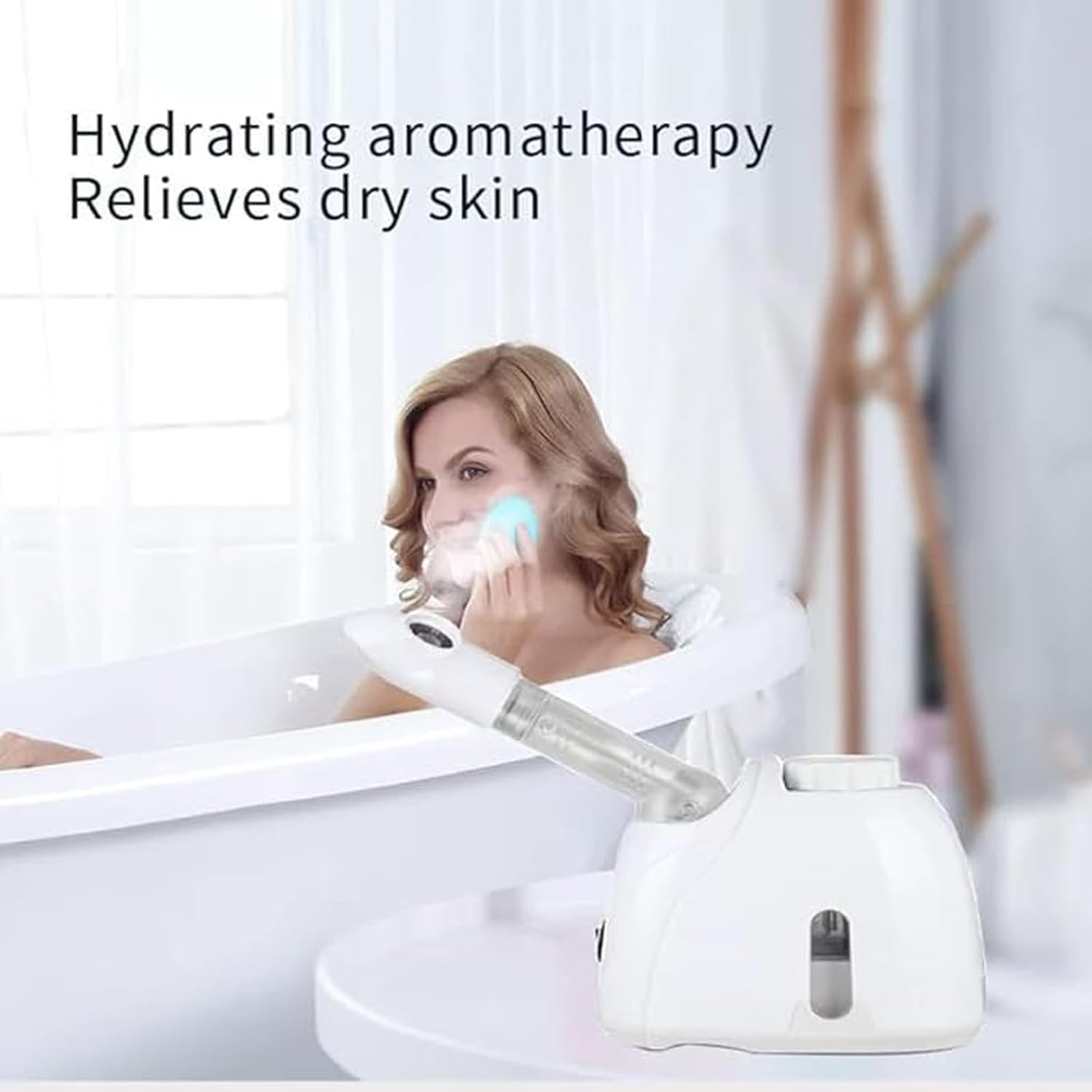 Facial Steamer, Extendable 360&deg; Rotating Arm, Ozone Humidifier Spa Beauty Skin Cleaning, Facial Steamer Facial Spray Machine Spa Steamer for Home image number 1