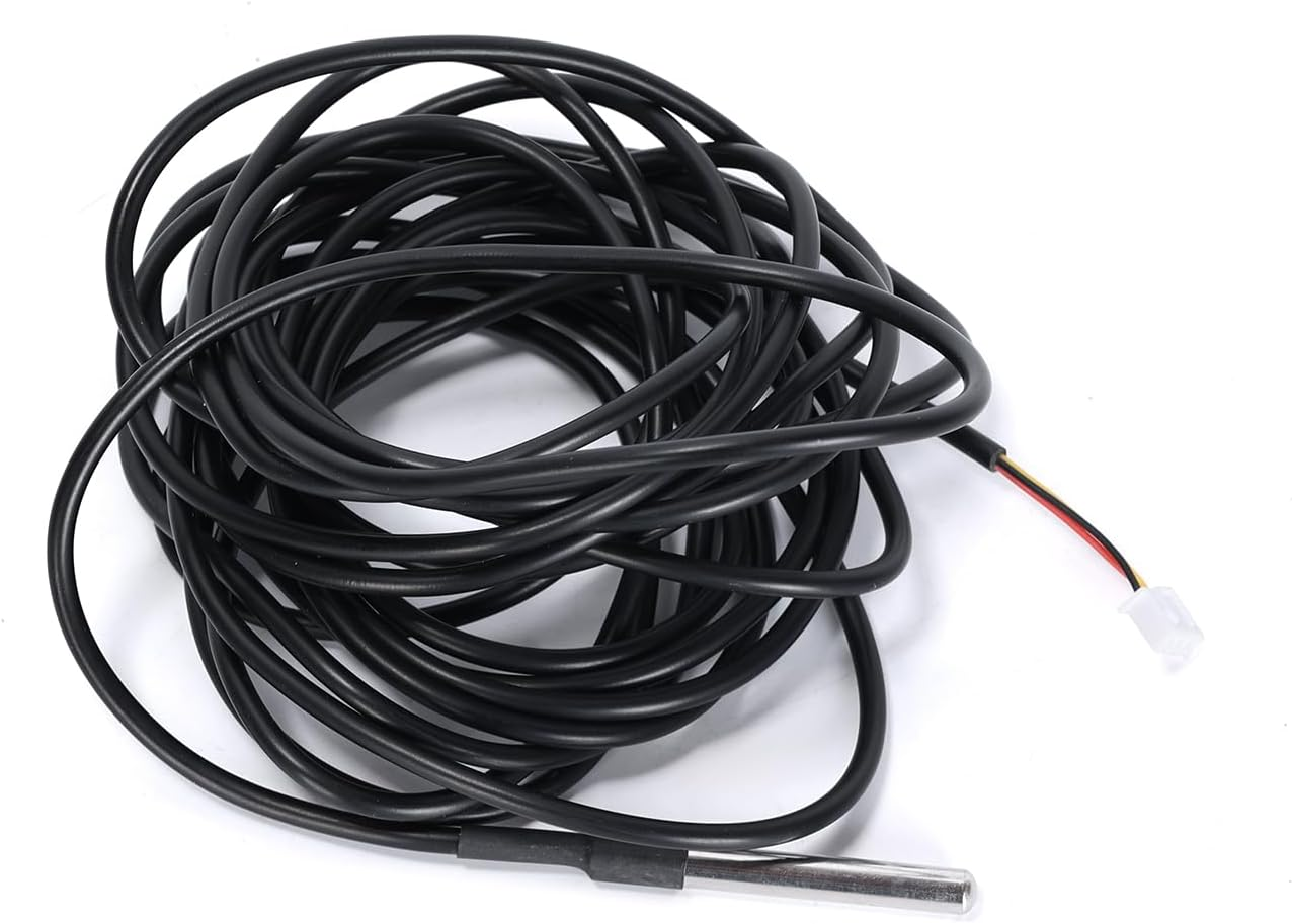 2PCS 5 Meters DS18B20 Temperature Sensors Equipped with Xh2.54-3Pin Terminals, Waterproof Digital Temperature Probe Sensors Compatible with Arduino, Raspberry, Pi image number 3