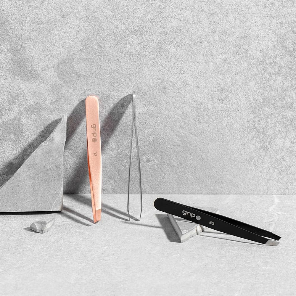 Grip Tweezer Claw Slanted Tip Rose Gold - Precision Beauty Tool for Brow Shaping and Tweezing - Salon-Grade Cosmetic Tweezer with a Rose Gold Finish image number 5