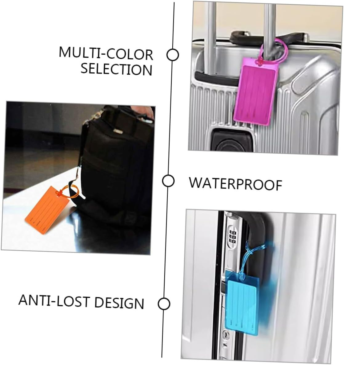 SAFIGLE 16Pcs Luggage Tags Suitcase Tag Travel Baggage Boarding Luggage Label Travel Suitcase Label Handbag image number 2