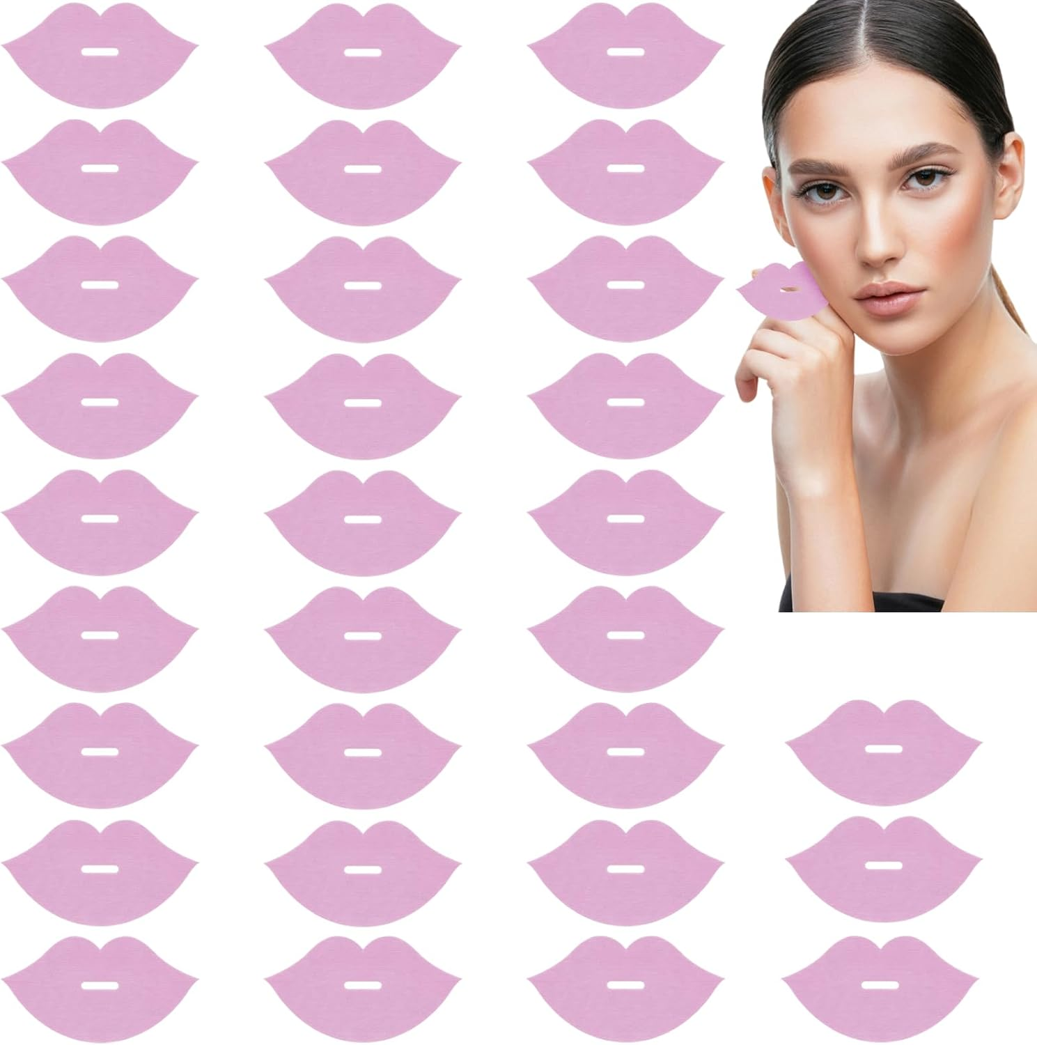 30 Sheets Beauty Sleep Mouth Tape, Weightless Patches, Beauty Products for Women, 30 Pink Patches for Overnight Lip Hydration & Jawline Relief | Hypoallergenic, Easy Removal image number 3