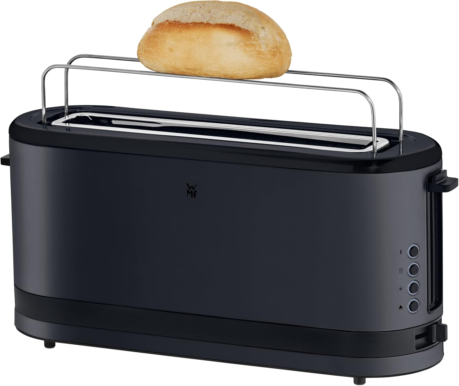 WMF K&uuml;chenminis Long Slot Toaster, Deep Black Design, 2-Slice Toaster, Compact, for 2 XXL Toasts or an Extra Long Bread Slice, High-Quality Stainless Steel Housing, 7 Browning Levels image number 6