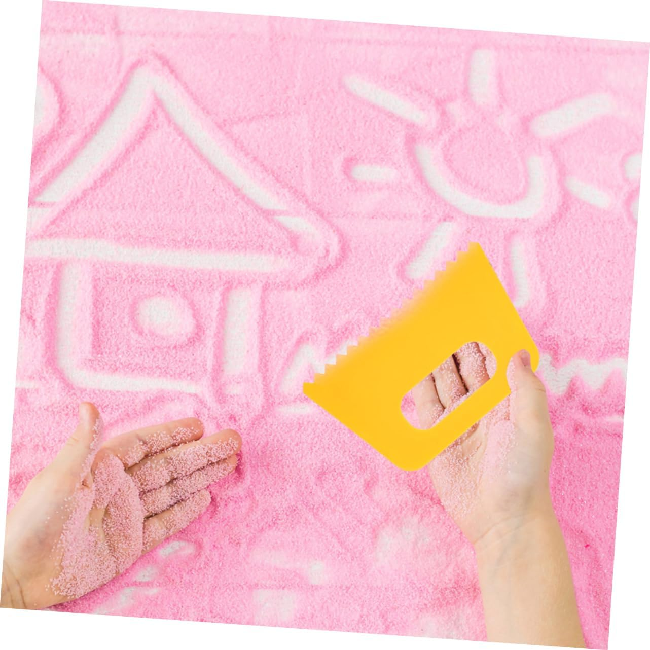 Bestonzon 12Pcs Plastic Painting Scraper Tools Kit Boy Girl Craft Paint Scrapers for Arts Crafts Diy Plastic Boys and Girls Paint Brush for Sand Painting and Drawing image number 2