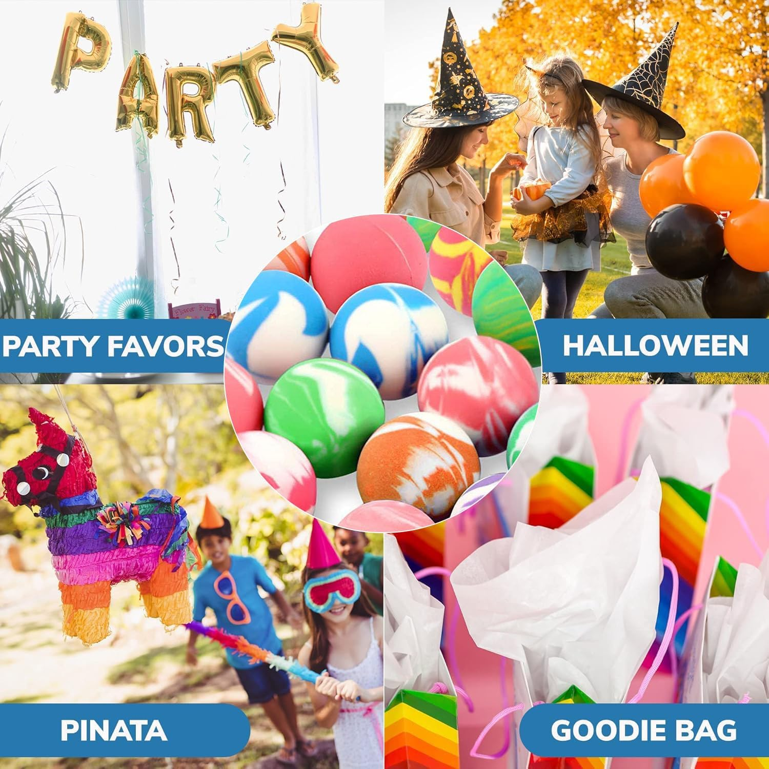 20 Mini Bouncy Balls,Colorful Bouncy Balls Bulk Mixed Pattern High Bouncing Balls, Small Rubber Bouncing Balls, for Party Favors and Vending Machines, Gift Bag Filling image number 6