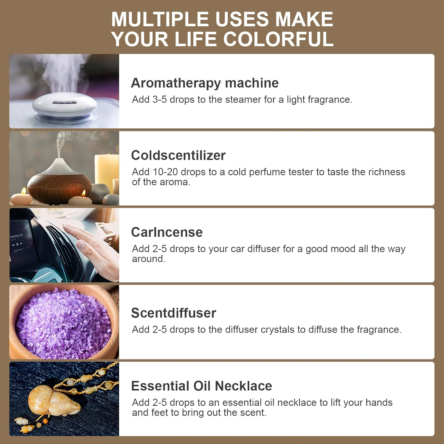 Essential Oils Set, Starter Kit Oils for Diffusers for Home, Aromatherapy Oils Gift Set 6 * 10 Ml - Rose, Lavender, Freesia, Deep Ocean, Sandalwood, Vanilla for Any Occasion image number 1