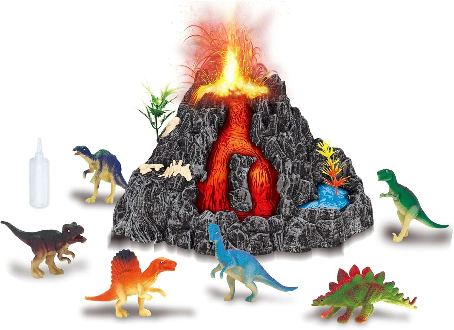 SAFESPROUT Volcano Simulation Education Toy with Dinosaur Figures for Children 3 4 5 6 7 8 9 10 image number 4