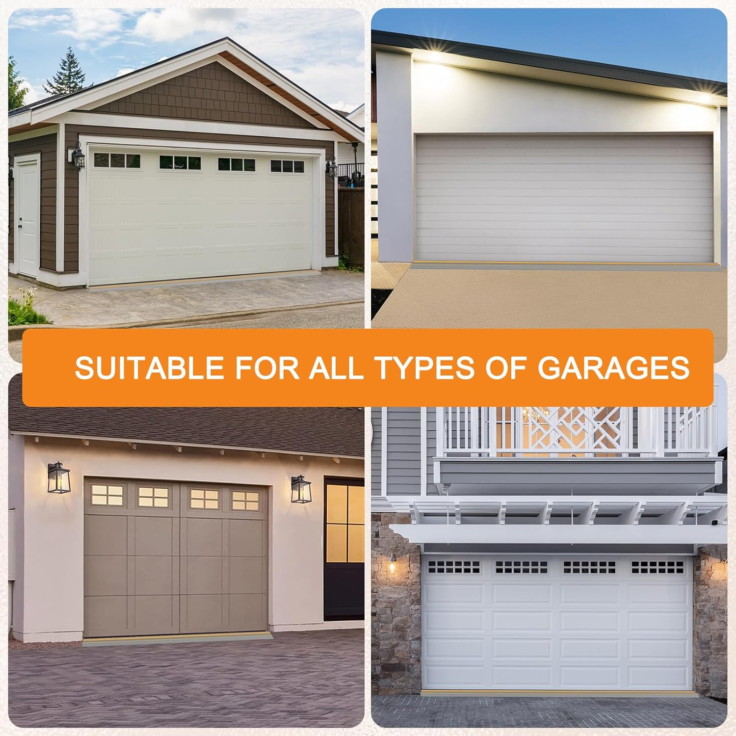 Garage Door Seal Bottom Door Seal Rubber Garage Door Threshold Seal Universal Sealing Threshold Garage Door Threshold (Grey, 3 M X 100 Mm X 25 Mm) image number 4