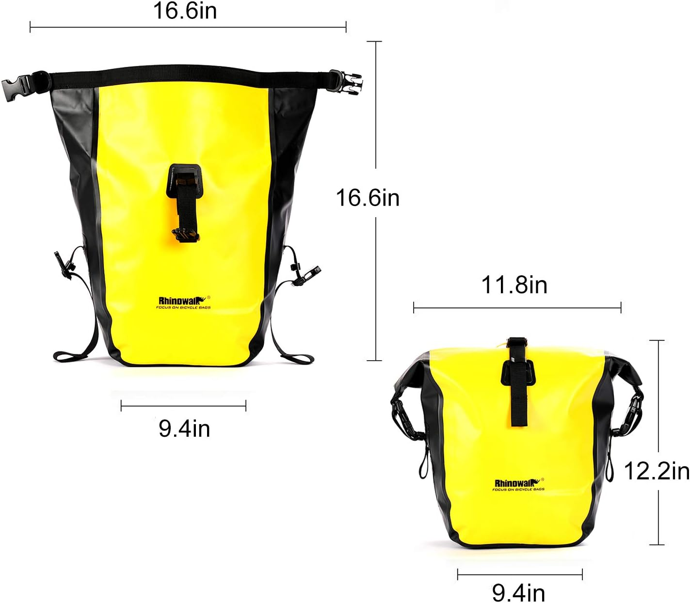 Rhinowalk Bike Bag Waterproof Bike Pannier Bag 20L,(For Bicycle Cargo Rack Saddle Bag Shoulder Bag Laptop Pannier Rack Bicycle Bag Professional Cycling Accessories) image number 6