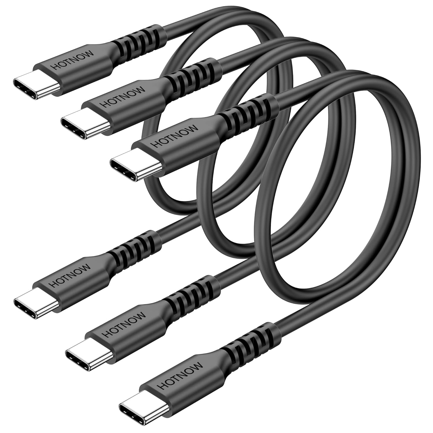 HOTNOW Short USB C to USB C Cable 0.5M 3Pack, 50Cm Type C to C 65W Fast Charging Cable Compatible with Iphone17 16, Galaxy S25 S9, Power Bank and Other Type C Devices image number 5