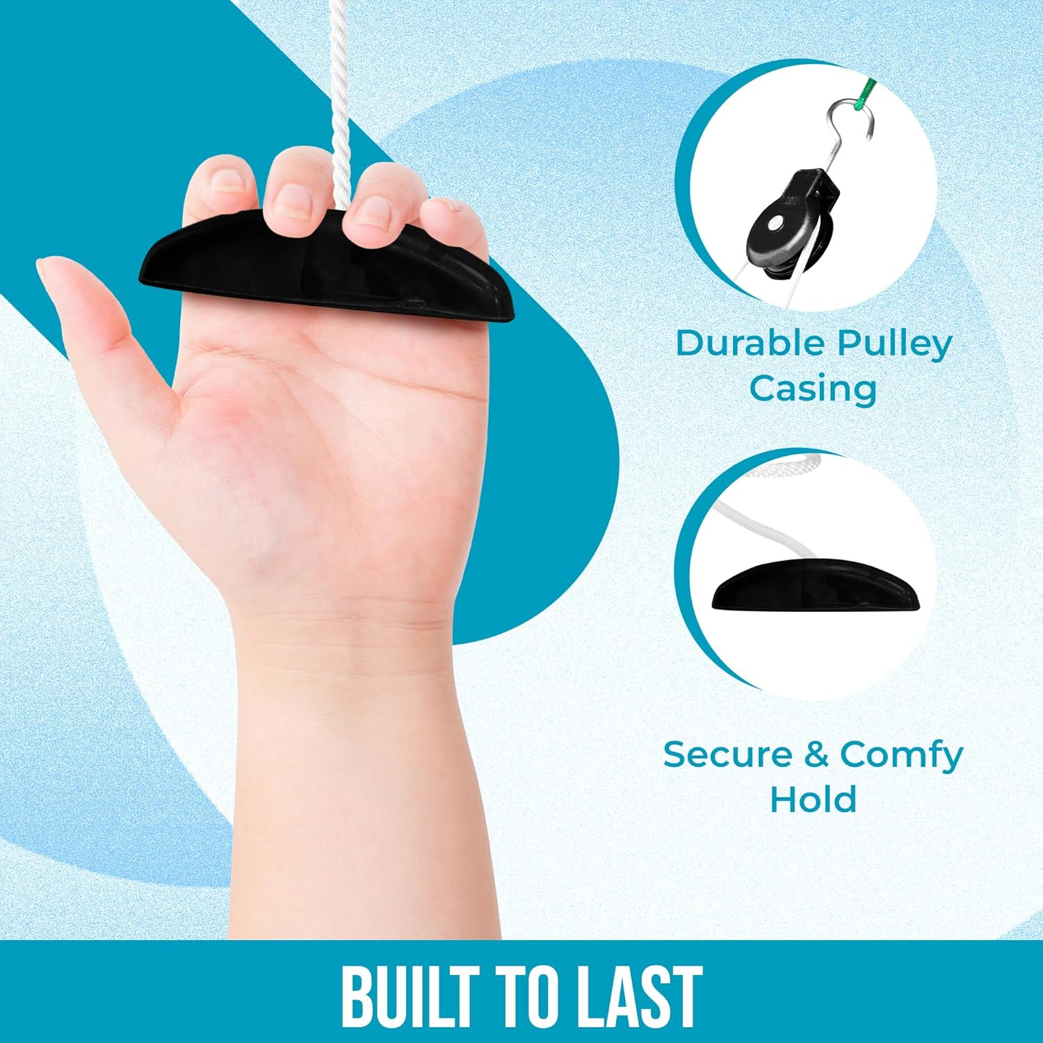 AARAM Overhead Hand Shoulder Pulley Equipment Kit W/Rope for Home Gym Exercise & Physical Therapy, for Frozen Shoulder and Hand Physiotherapy Exercise and General Hand Movement Exercise. image number 4