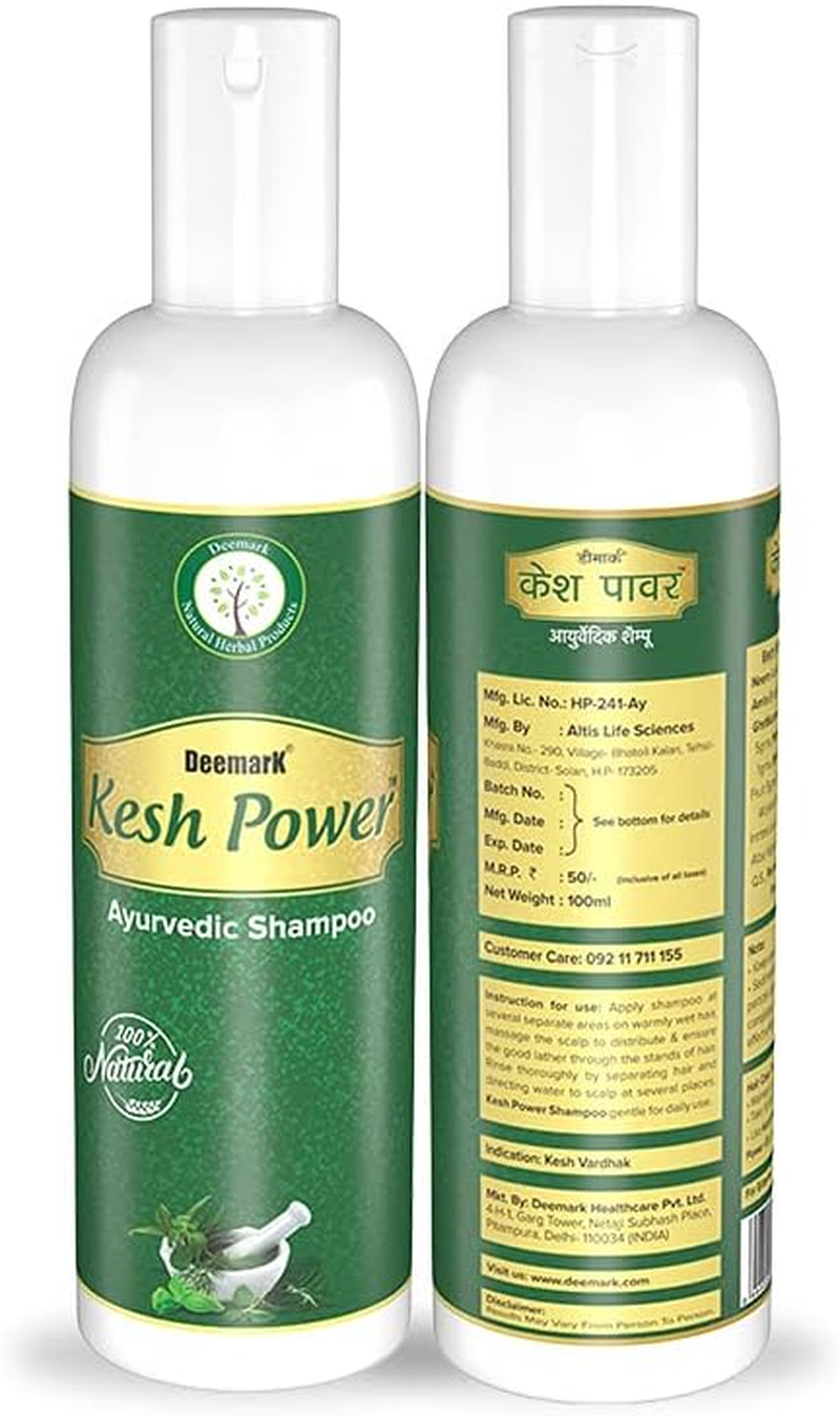 Deemark Kesh Power Ayurvedic Shampoo Pack of 2 | for All Hair Care Solution | Control Hair Fall | Nourish Hair Naturally