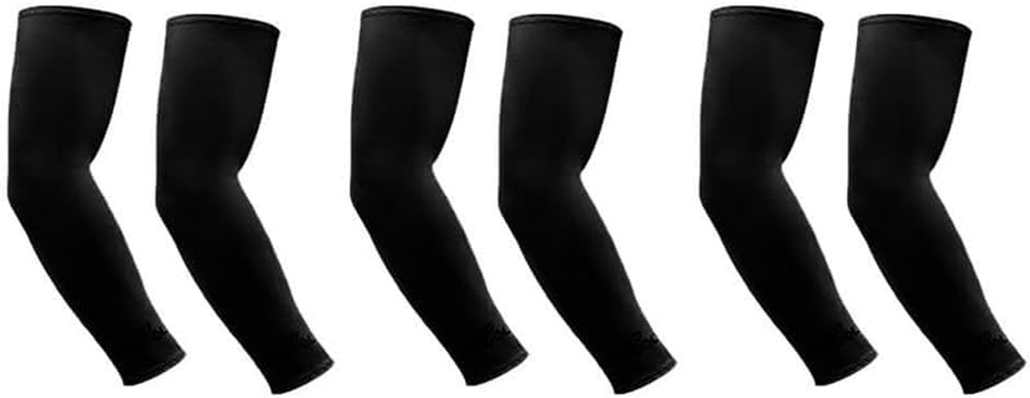 3 Pairs Cooling Sport Arm Stretch Sleeves Sun UV Protection Covers Cycling Golf - Breathable, Moisture-Wicking Stretch Fabric