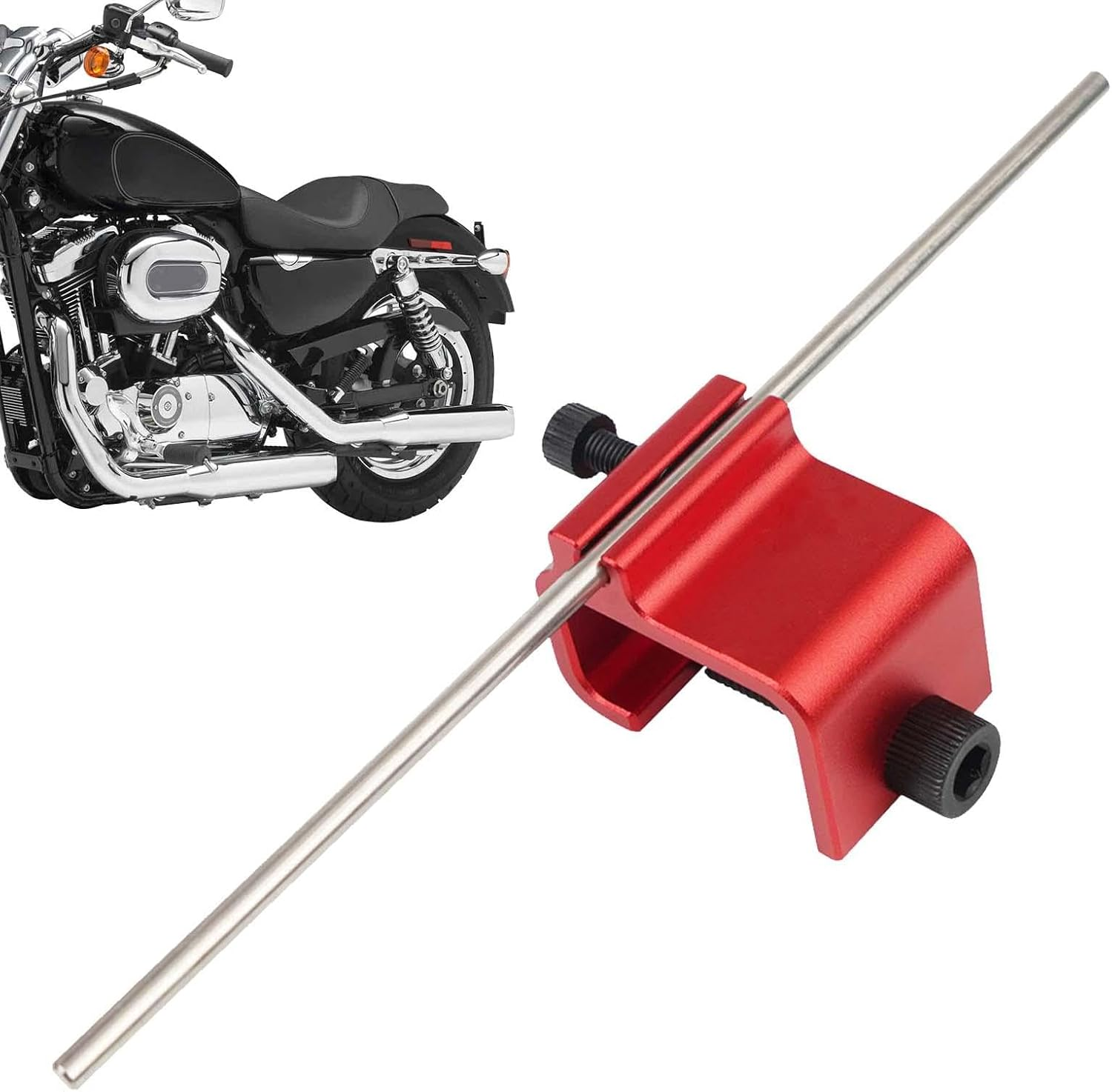 Chain Quick Alignment Tool - Repair Scooter Quick Adjusting Alignment Tool | Aluminum Alloy Chain Alignment Tools for Atvs, Motorcycles, and Other Vehicle Chains - Red image number 4