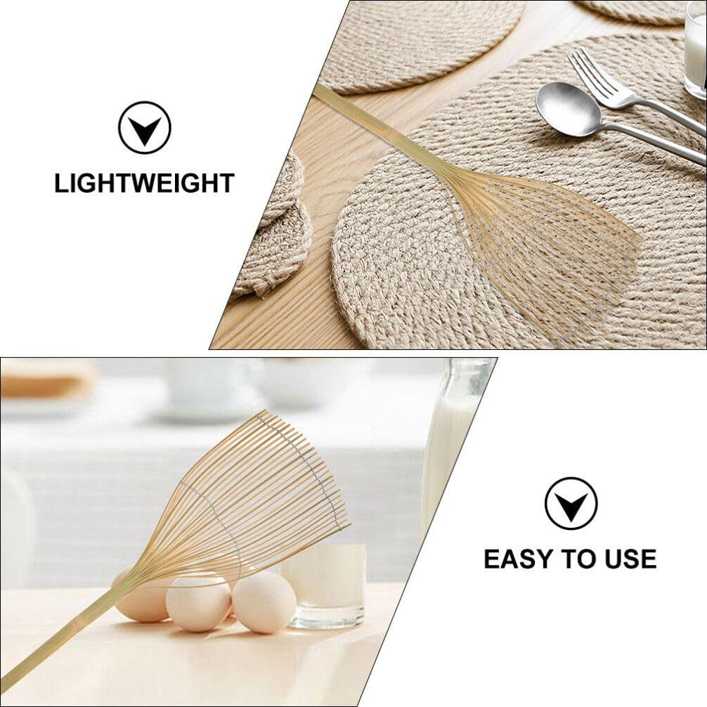 Mipcase Fly 2Pcs Manual Insect Mosquito Bug Long Handle Flyswatter Bamboo for Summer Mosquito