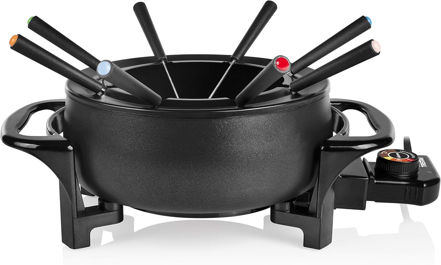 Tristar FO-1107 Electric Fondue Kit for up to 8 People 1.5 Litre Capacity with Stainless Steel Forks 1000 Watt Black image number 2