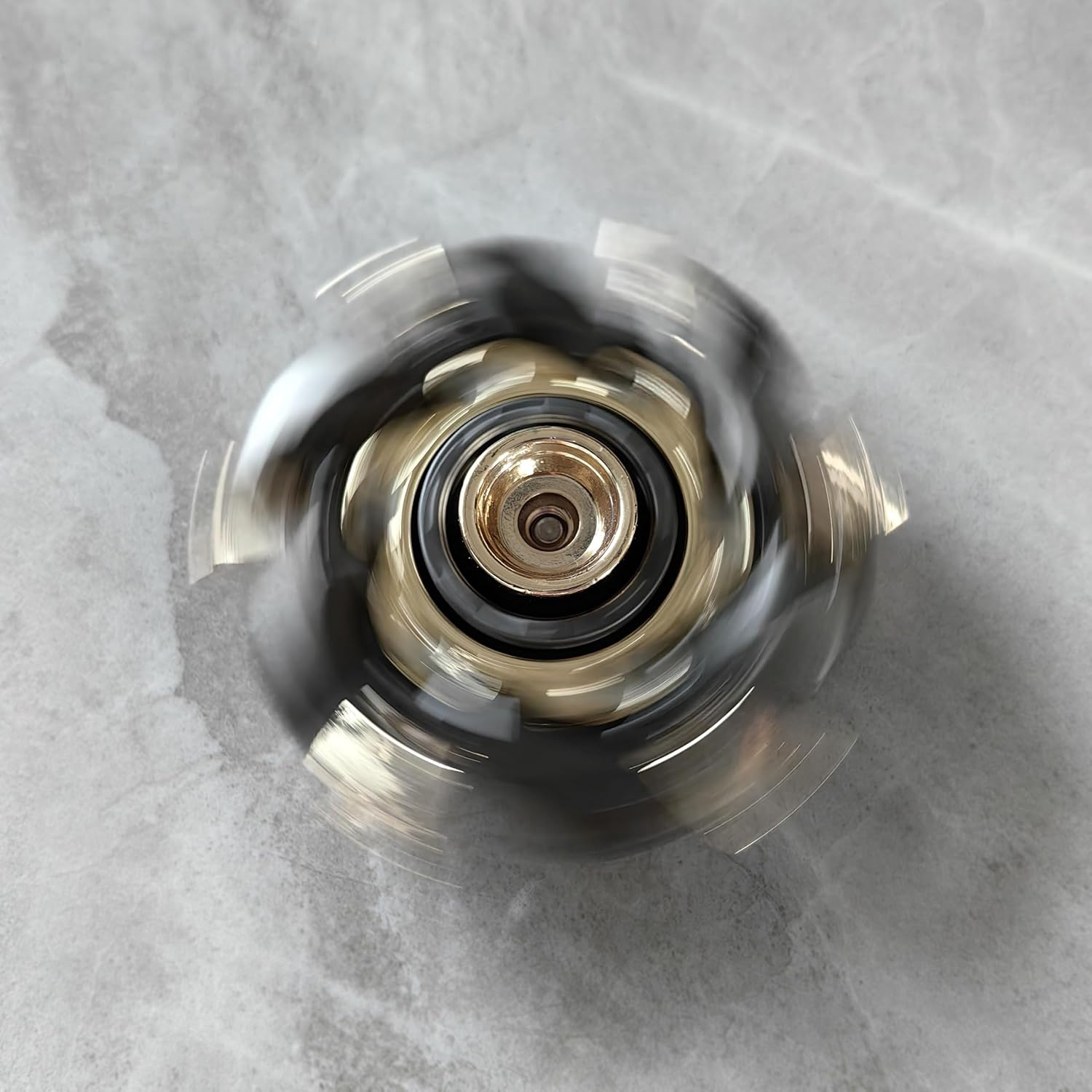 T-Conceal EDC Fidget Sliders Open Armor Spinning Topfidget Toys Stress Relief for Adults Magnetic Metal Finger Spinner Toy Gifts anti Stress Toys (Gold-Gray) - Grey image number 5