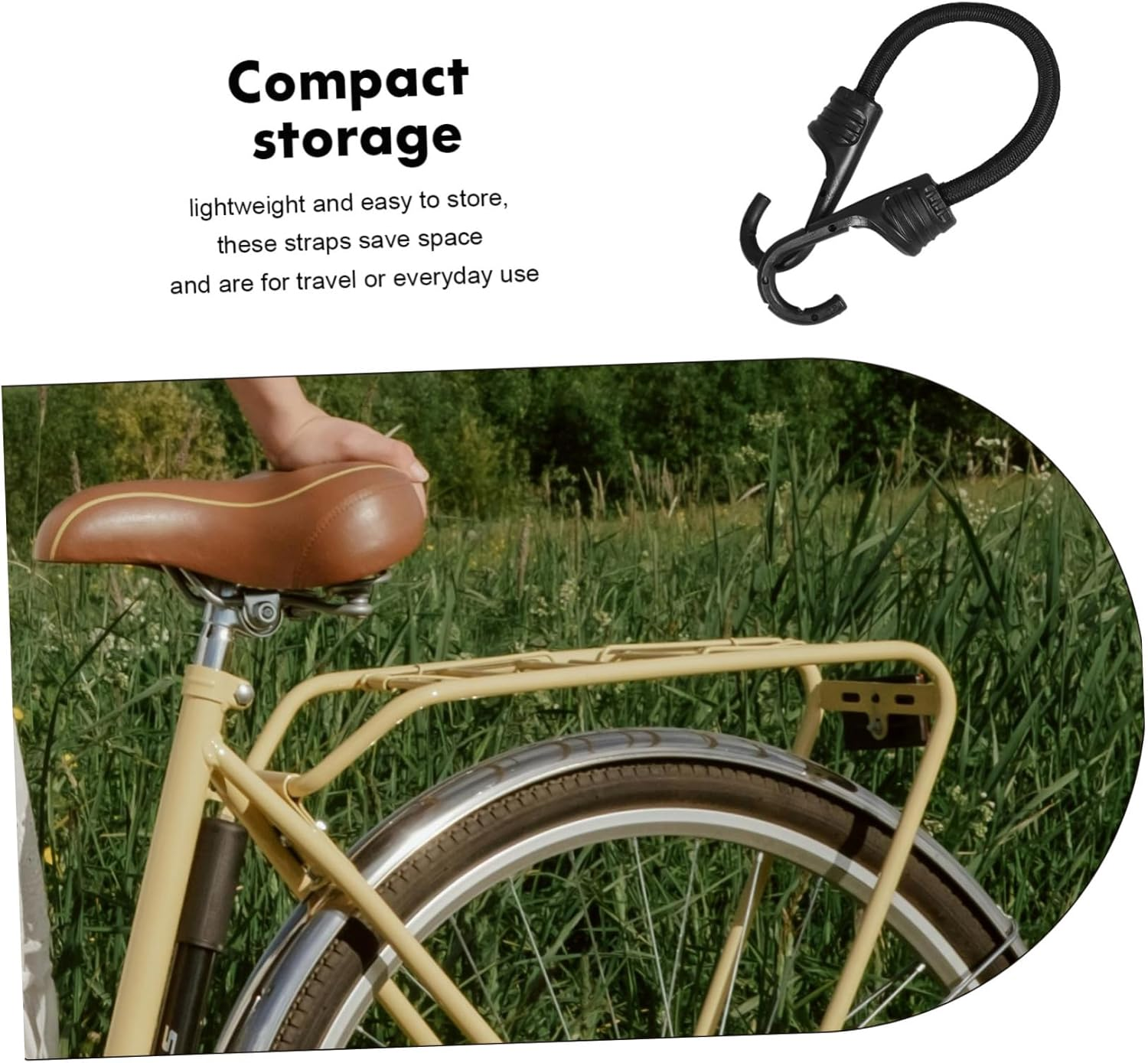 WATIIFUFU 12Pcs Elastic Luggage Straps Bike Hanging Hooks Cord Hooks Spring Trunk Straps Bike Rack for Secure Travel Tie Down