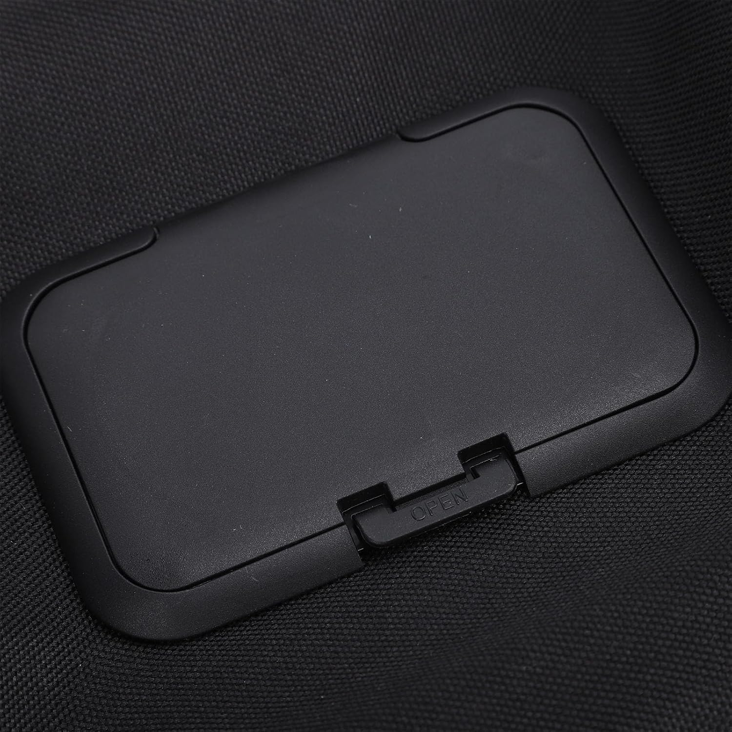 Wipes Dispenser, Reusable Travel Baby Wipes Dispenser, Portable Refillable Wipe Holder, Wet Wipe Bag, Large Capacity Wet Wipes Pouch for Camping, Car, Office (Black) - Black image number 6