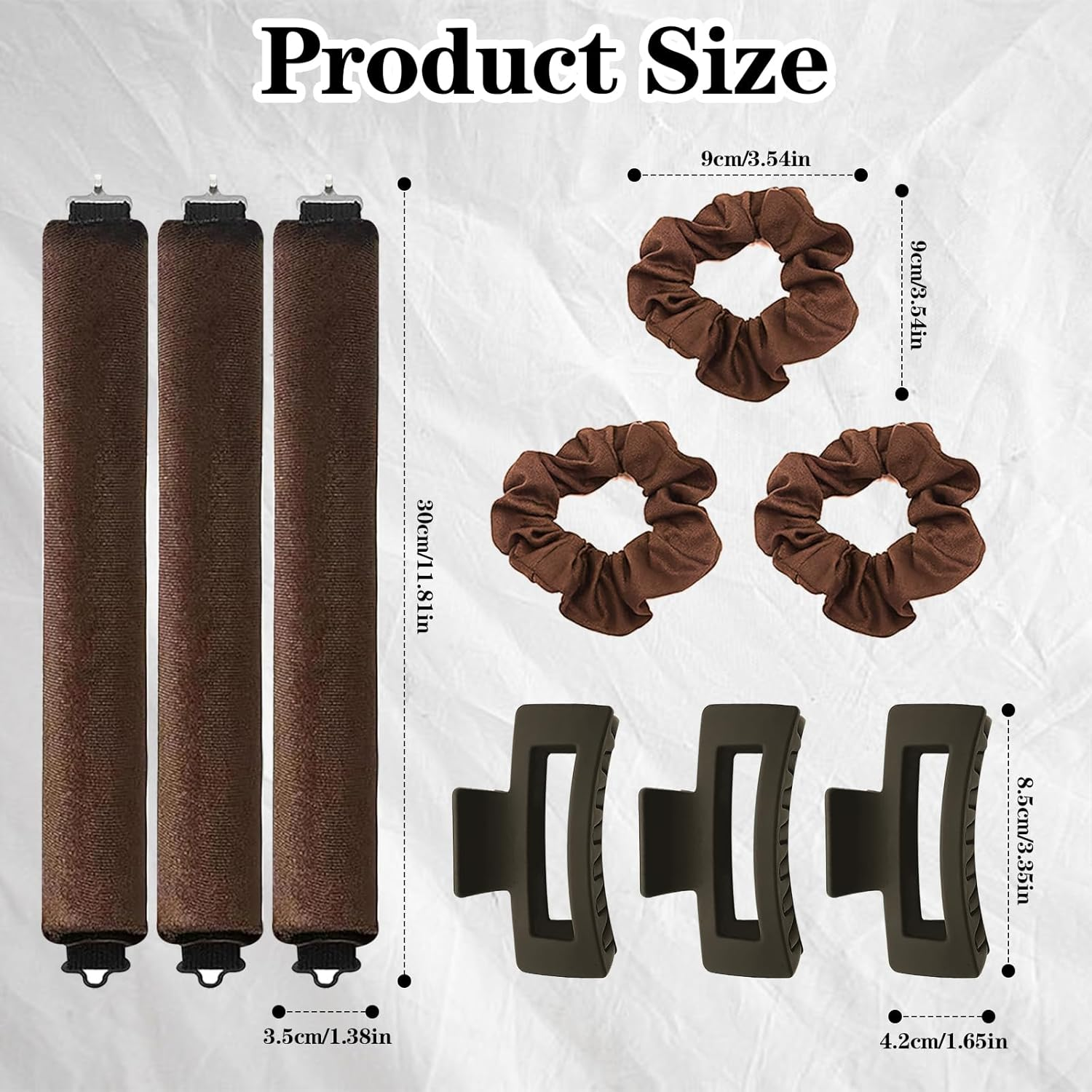 TAIHOBO 9 Pieces Curlers Overnight Set, Heatless Curls Band, Soft and Comfortable, Non-Damaging Curls without Heat for Hair, Zoned Hair Noodle for Various Hairstyles Can Be Created