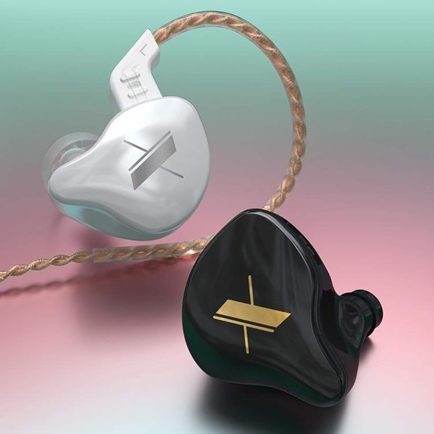 P Prettyia KZ EDX 1DD Headphone Earphones 10Mm Driver Removable 0.75Mm Cable, Black No Mic, as Show image number 5