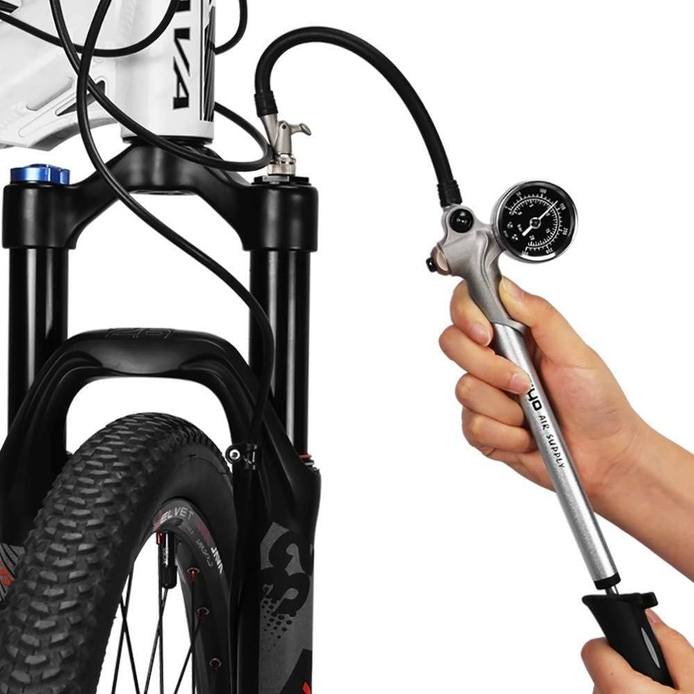 GIYO High Pressure Shock Pump, (300 PSI Max) Fork & Rear Suspension, Lever Lock on Nozzle No Air Loss image number 4