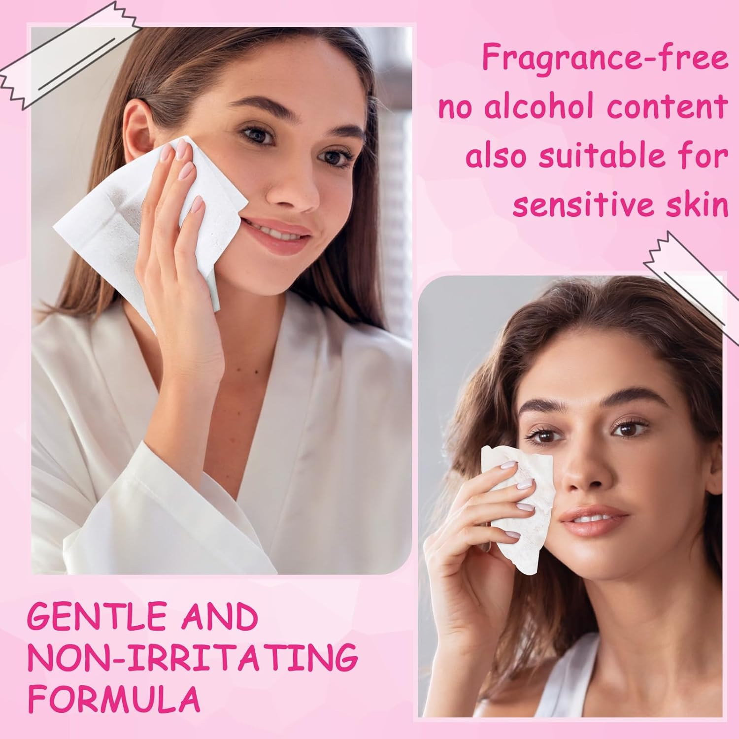 EDTOY Mini Deodorant 50 Count Makeup Remover Wipes Mini Makeup Wipes Travel Face Makeup Wipes Individually Wrap for Mascara Lipstick Oil Dirt Face Skin Hypoallergenic Alcohol-Free (50) image number 4