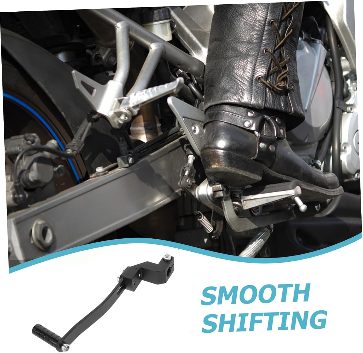 Anneome Motorcycle Gear Lever Motorbike Shifter Dirtbike Shifter Motorcycle Accessories Brake Handle Motorcycle Shifter Accessories for Motorcycles Dirt Bike Gear Black Aluminum Alloy - Black image number 6