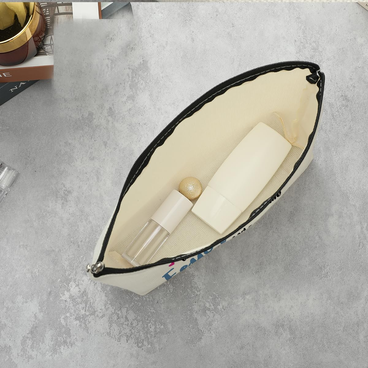 Decohim Cartoon Donkey Makeup Bag, Cosmetic Bag, Trip Toiletry Bag, Funny Cartoon Character Lover, Birthday Graduation Gifts for Women, Movie Fans, Sister, Female, 10X7 Inches, Polychrome235 image number 5