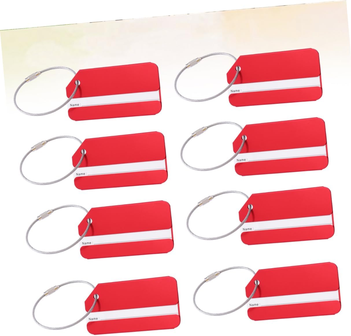 KOMBIUDA 15Pcs Luggage Tags for Suitcases Multicolour Aluminum Name Tags String and Address Card for Travel Handbag image number 1