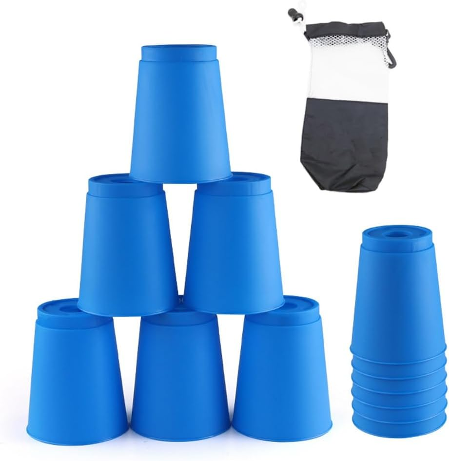 12Pcs Kid Quick Stacking Cups Set Mini Speed Training Game Fun Stacking Cup Fast Paced Game for Girls Easy Install