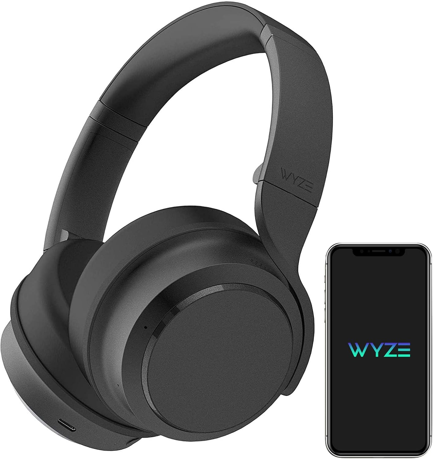 Wyze Headphones Noise Cancelling, Wireless over Ear Bluetooth Headphones with Mic, Headset with Microphone, Alexa Built-In, Hifi Sound, Transparency Mode for Travel Home Office, Custom EQ via Wyze App image number 2