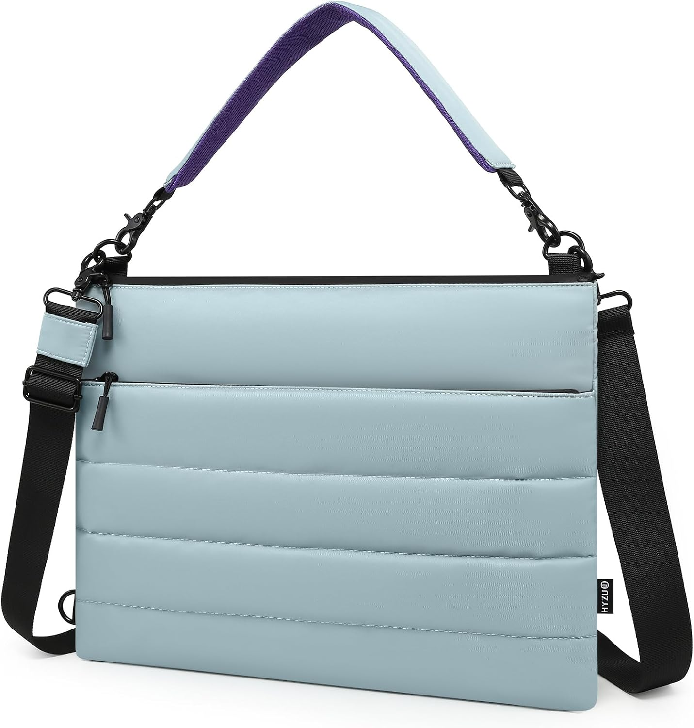 HYZUO 13.3-14 Inch Laptop Sleeve Bag for Macbook Pro 14 M5-M1, Macbook Pro/Air 13, 13" 13.3" Dell/Hp/Lenovo/Asus/Acer/Samsung Notebook, Women Dual Shoulder Bags Work Daily Handbag, Ash Blue