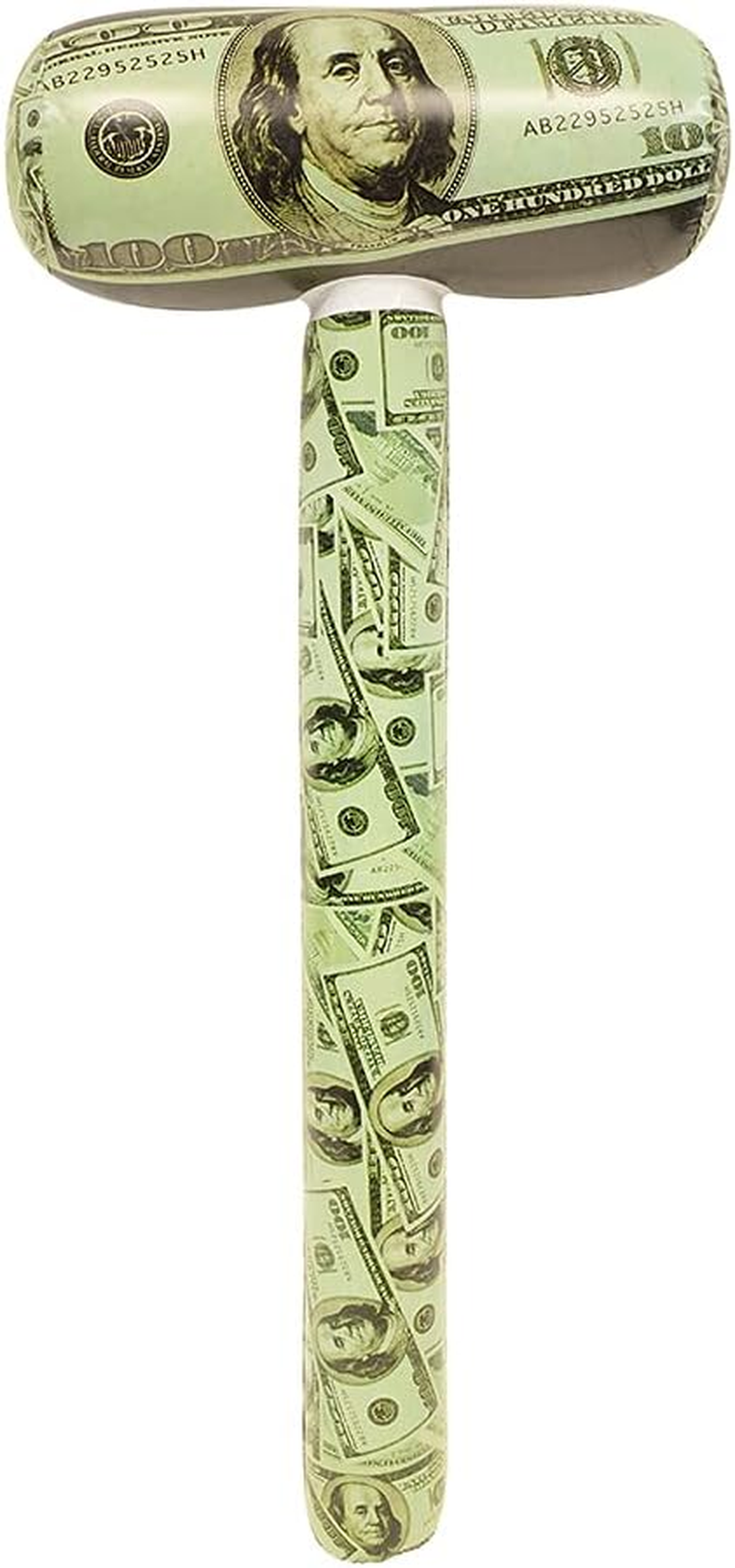 Treasure Gurus 31 Inch Inflatable $100 Dollar Bill Swimming Pool Water Float Blow up Toy Kids Party Favor Prop Decor Floatie, Green