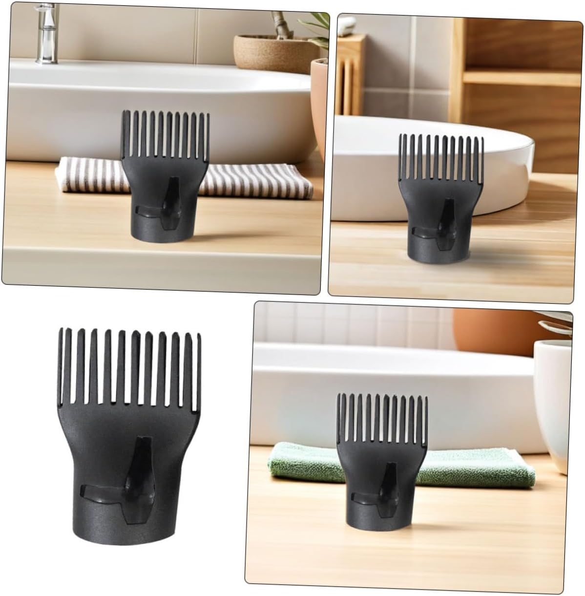 LIFKOME 4Pcs Heat Resistant Plastic Hair Dryer Nozzle Attachment Duckbill Flat Blow Nozzle for Focused Airflow Control Styling Tool for Professional Barber Shop and Home Use image number 2