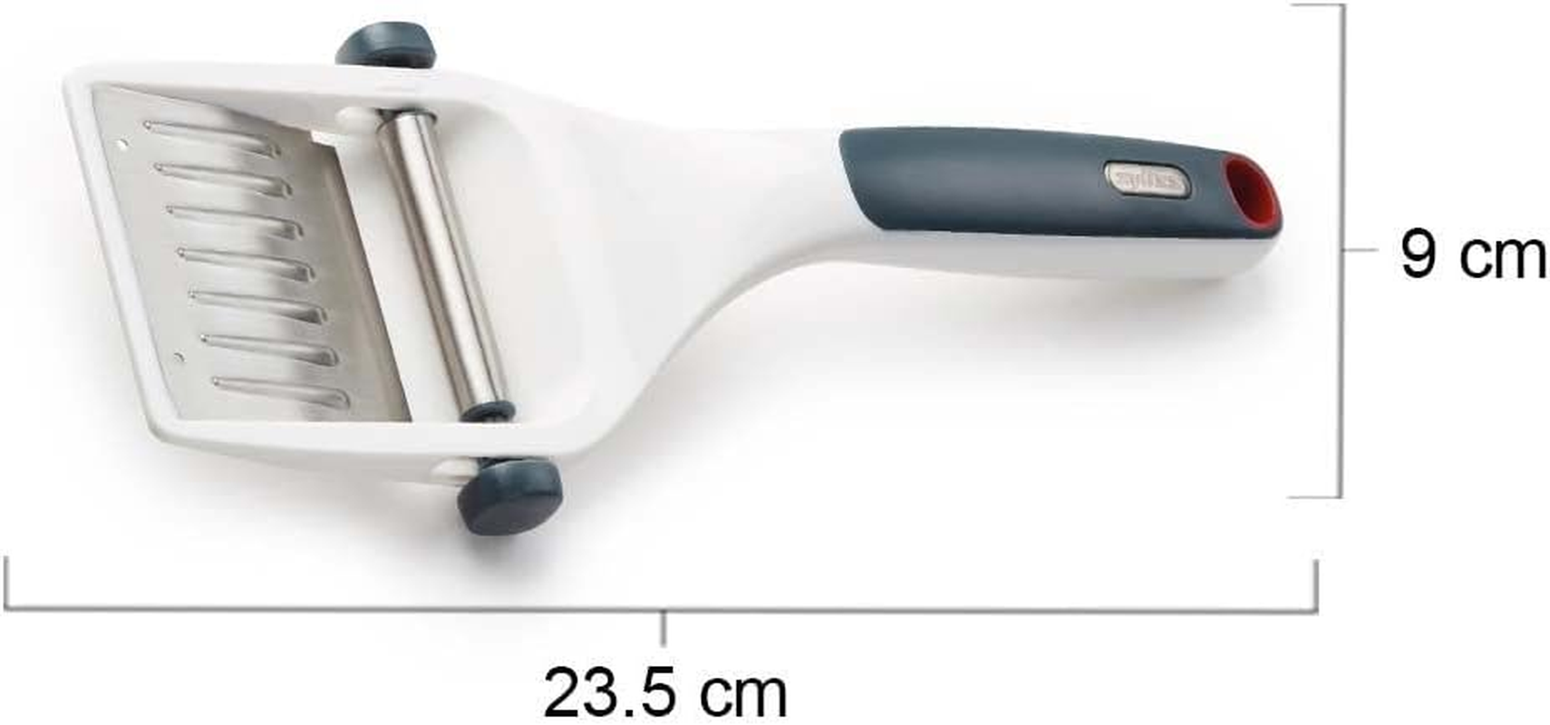 Zyliss Dial and Slice Cheese Slicer - Adjustable Thickness Ideal for Slicing Parmesan, Cheddar, Gouda, Edam | Stainless Steel Blade | Stainless Steel Blade | 5 Year Guarantee | White/Charcoal image number 4