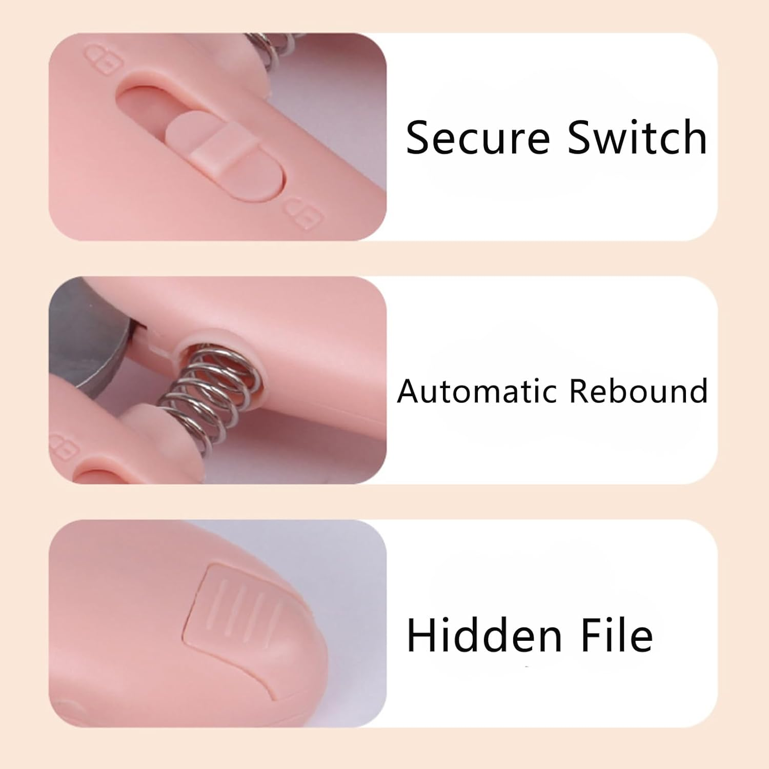 Pupnourish Nail Trimmer, the Safetrim by Pupnourish, 2 in 1 Nail Clipper and Grinder with Light, Quiet Waterproof, Splash Guard, Trimmer Supplies for Small Medium Large Cats/Dogs (White) image number 5