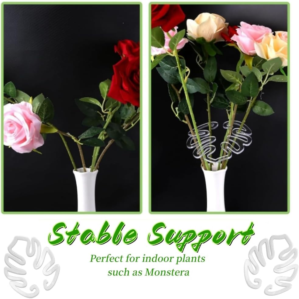 2Pcs Monstera Grapple,Monstera Leaf Plant Support,Turtle Shell Bamboo Clamp Set,Unique and Aesthetic Monstera Plant Support Ring,Plant Stakes, Keeps Plants Tame and Growing Vertical (B) image number 1